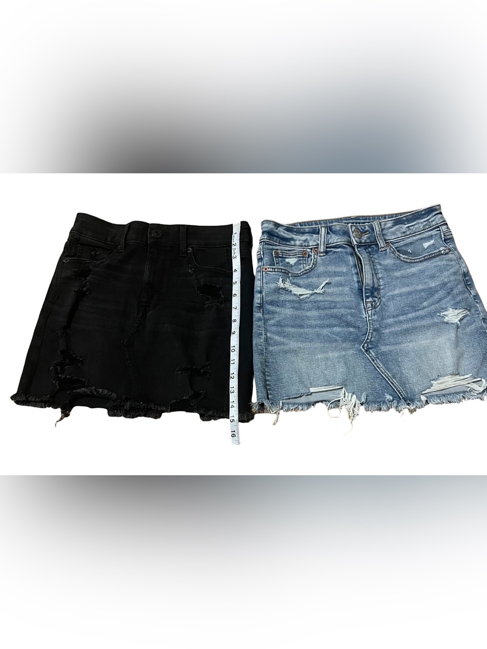 American Eagle Black and Blue Denim Skirts Bundle
